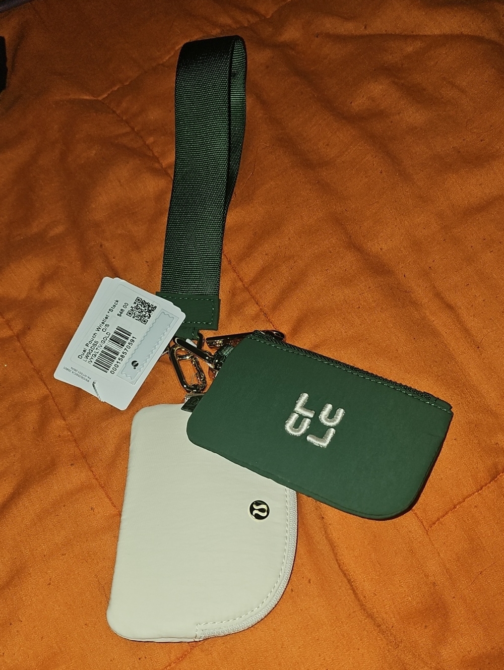Lululemon Dual Pouch Wristlet *Stack!! Nwts, IVYG/LTIV/GOLD!